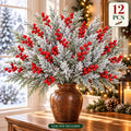 🌿Artificial Frosted Christmas Pine (12-pack)