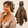 2-in-1 Hair Net & Satin Scarf Bonnet ¨C Multi-Way Styling