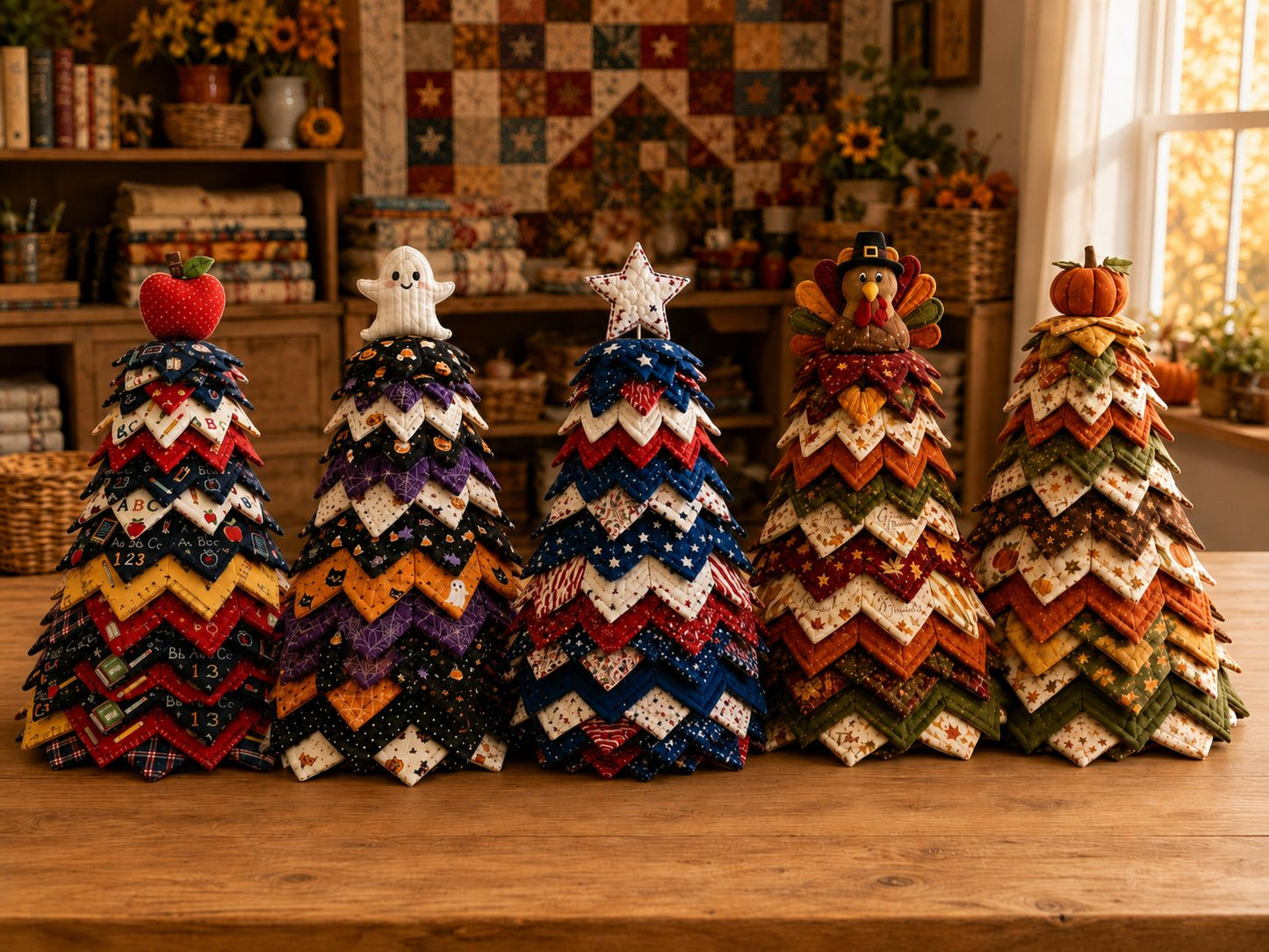 🔥Last Day 50% OFF - 🎄Christmas Tree Quilt Kit DIY Easy Layered Fabric Holiday Décor