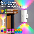 🔥RGB Motion Sensor LED Night Light Rechargeable Magnetic Dimmable Wall Lamp for Halloween Decor
