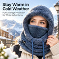 Women's fleece winter cycling mask and cap with hood for cold weather (model year 2026)