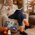 š„LAST DAY 50% OFF -š Viral Halloween Embroidered Crew Socks ā Cute Spooky Knit Socks | 100% CottonāØ