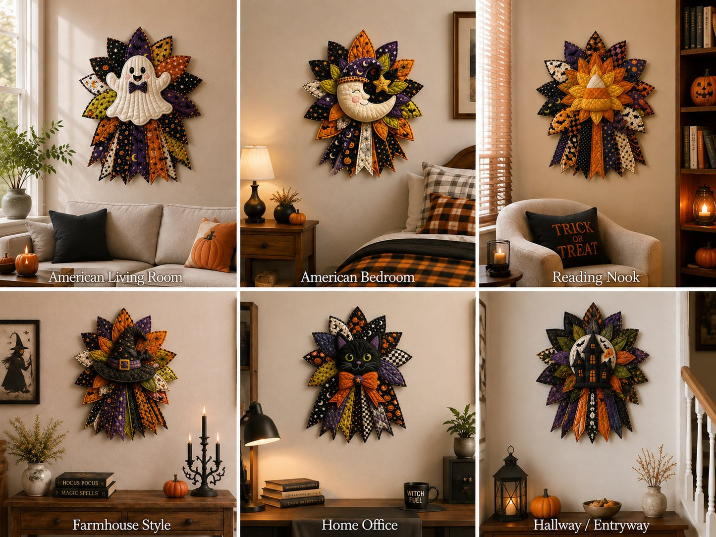š„ LAST DAY 49% OFF - DIY Quilted Halloween Pumpkin Door Hanger Kit (āØBeginner-Friendly)