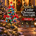 🌱 Solar Cedar Christmas Tree Lights🔥 | Festive Outdoor Holiday Decor🔥