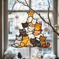 🎁😻Cat Christmas Tree Suncatcher Ornament