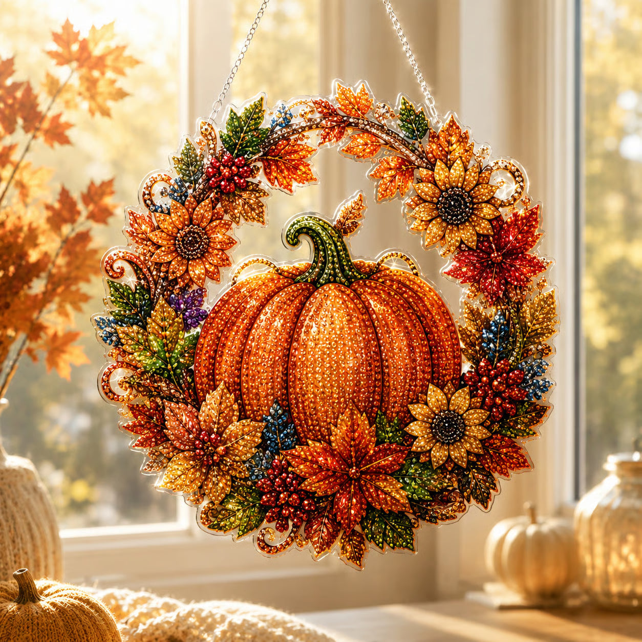 🧙♀️🎃Halloween Witch Friendship Diamond Art Window Suncatcher