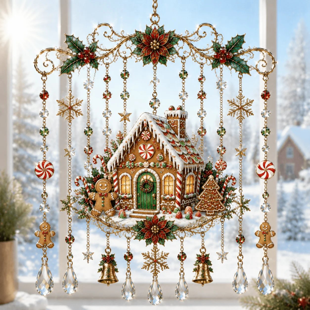 š„Last Day 49% OFF - Handmade Christmas Stained Glass Window Hanging