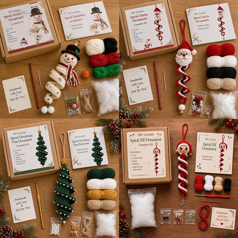 š„HOT SALEš„49% OFF - š
š²Crochet Snowman Spiral Oranment DIY Kit