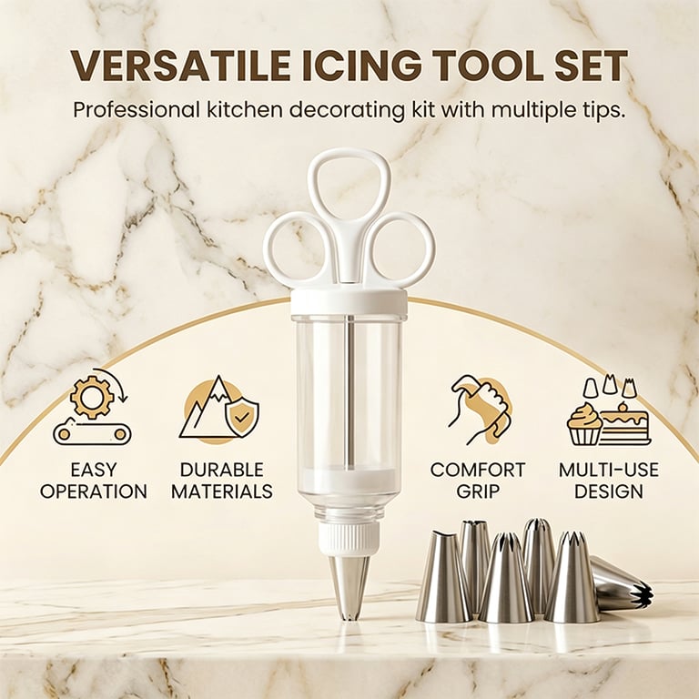🧁✨Cake Decorating Syringe Kit