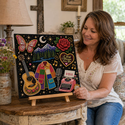 🔥Limited Stock 49% OFF🎤 Premium 3D Pearl Dolly Country Music Tribute Art Kit💎✨