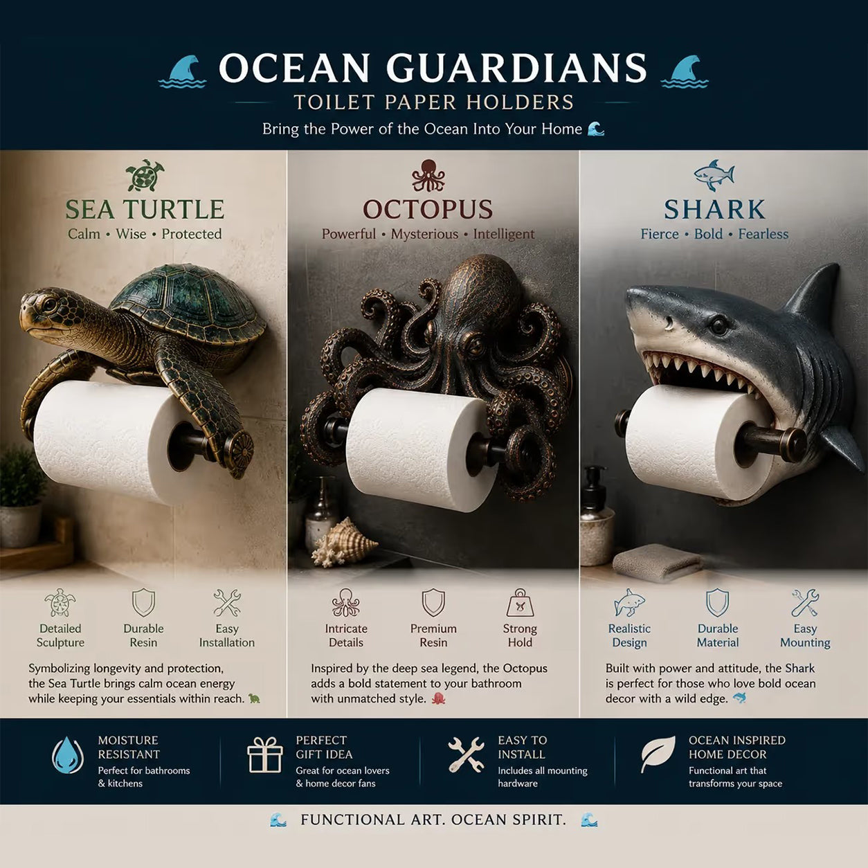 Ocean Guardians Toilet Paper Holder Series
