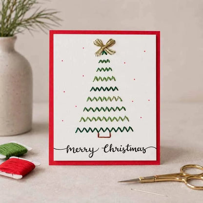 🎁Last Day 50% OFF - Merry & Bright Beginner-Friendly Christmas DIY Card Kit (6 Cards)