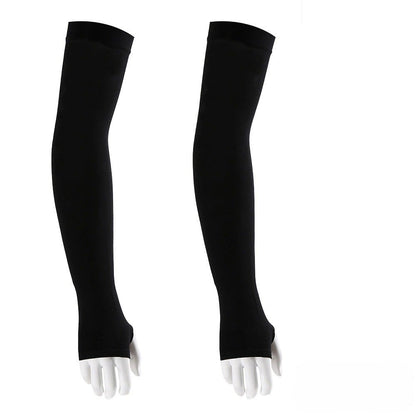☀️ UPF 50+ Cooling UV Arm Sleeves | 🧊 High Stretch Compression Fabric | Anti-UV Breathable Sleeves for Men Women