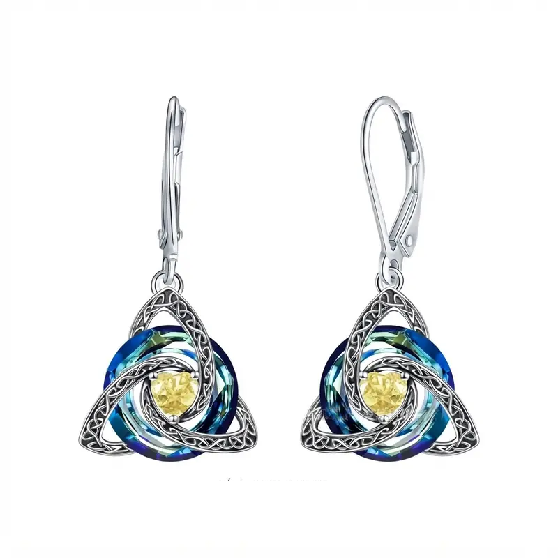 💎Celtic Trinity Knot Birthstone Earrings