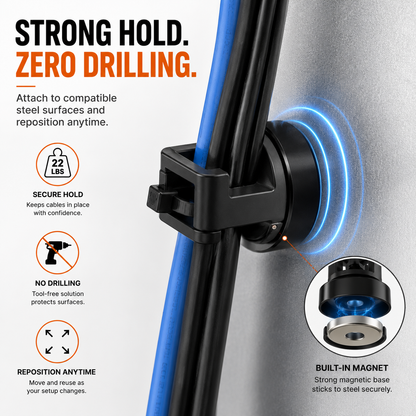Magnetic Zip Tie Mounts – Tool-Free Cable Organizers for Metal Surfaces
