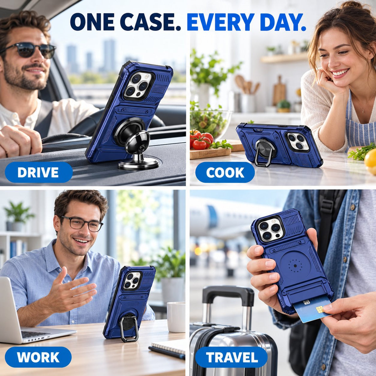 📱Ultimate Armor Wallet Case | Hands-Free Kickstand & Drop Defense 🛡️