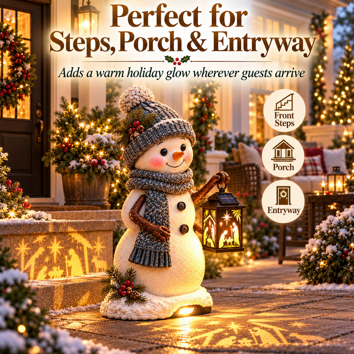 🌟Last day Promotion 🔥-🕯️ Solar Christmas Light with Holy Family Projection 🎄