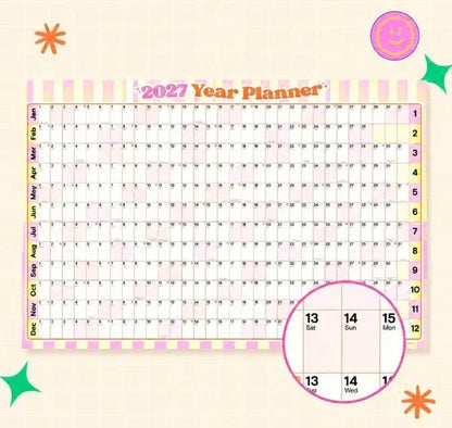 🔥HOT SALE 49% OFF - 📅✨ 2027 Extra-Large Full Year Wall Planner