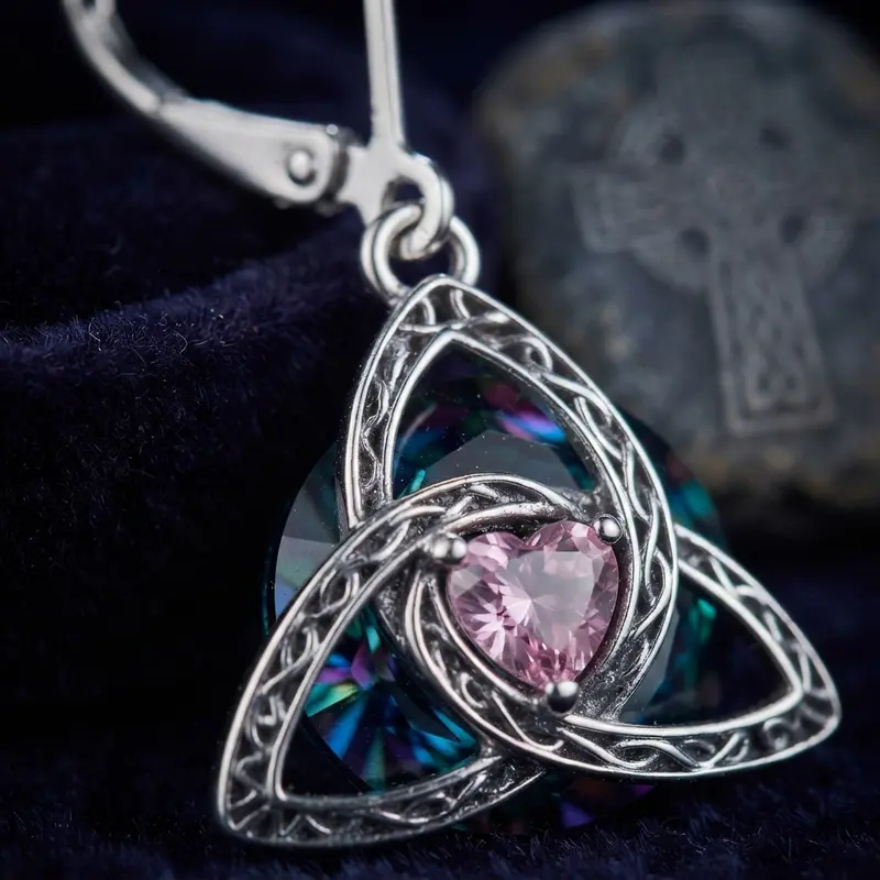💎Celtic Trinity Knot Birthstone Earrings