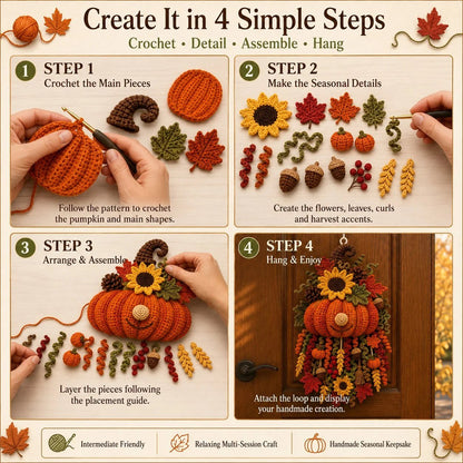 ⏳🔥 HOT SALE 49% OFF – 🧶 DIY Seasonal 3D Crochet Door Hanger Kits | Includes Coordinated Yarn, Stuffing, Accessories & Step‑by‑Step Instructions 💕