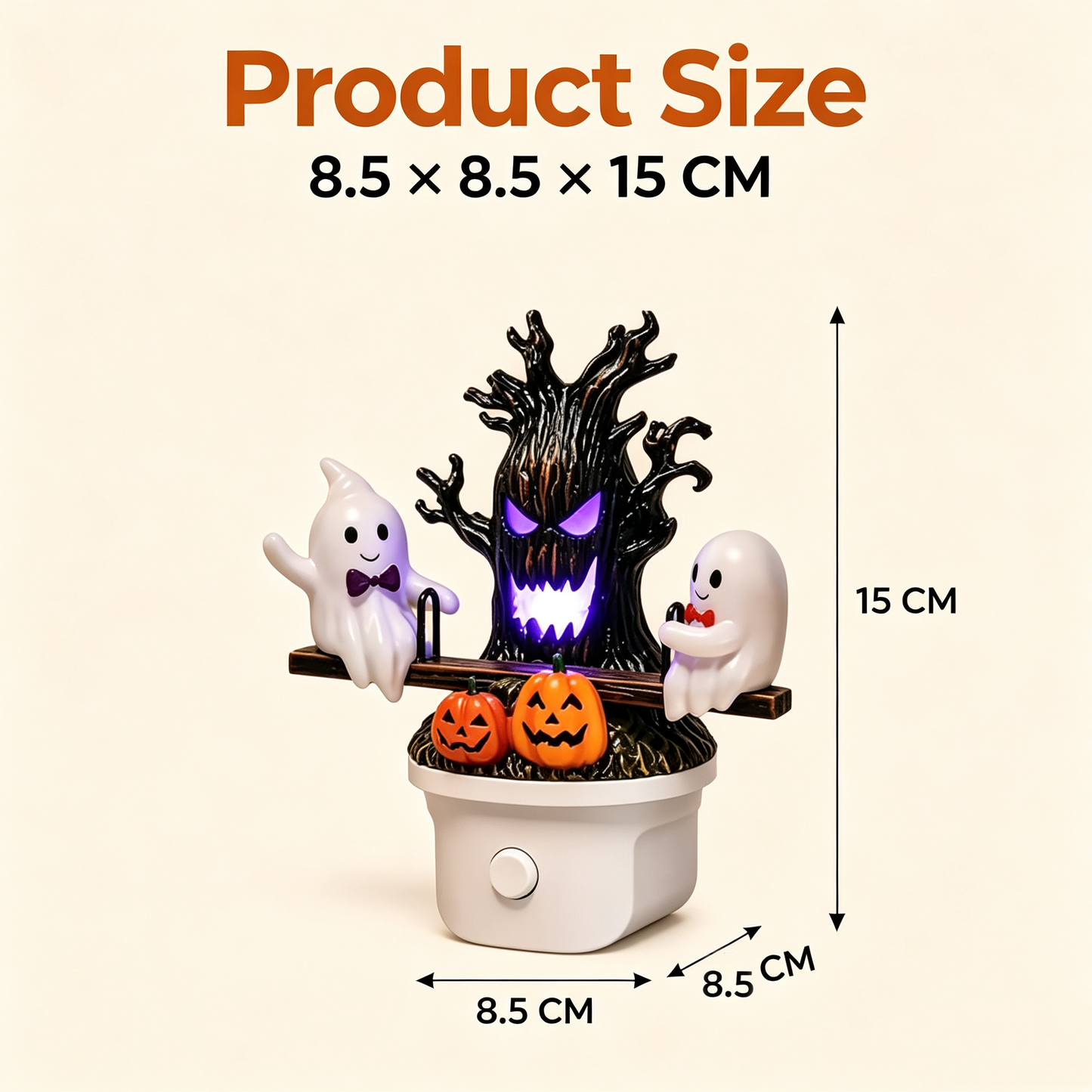 🔥Last Day 49% OFF-🎃👻Animated Seesaw Ghost Plug In LED Night Light