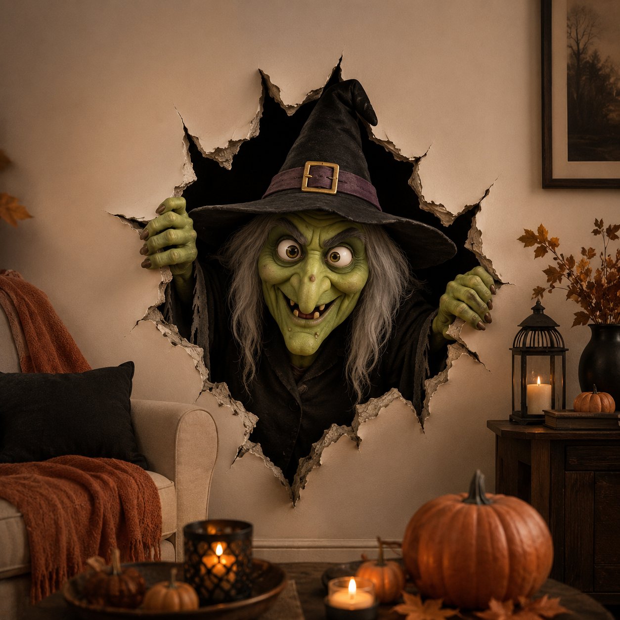 🧙Halloween Break-In 3D Wall Decals🎃