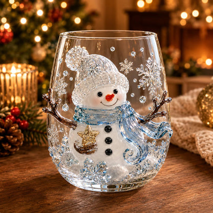 🎄Magical Christmas 3D Glass Cup Collection – Santa, Reindeer, Snowman & Christmas Tree