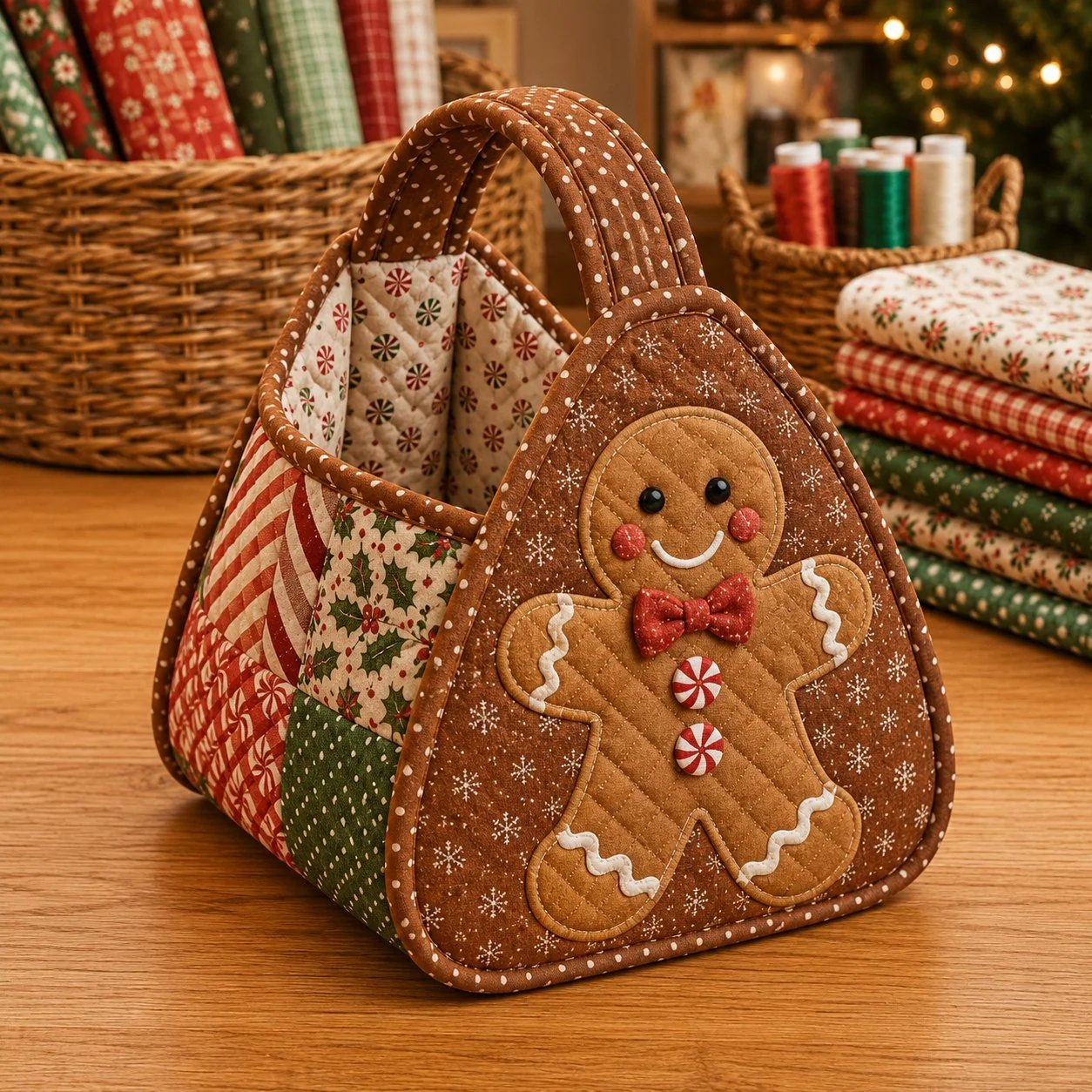 🎉🎄 Christmas Character Quilted DIY Carry Basket🎁