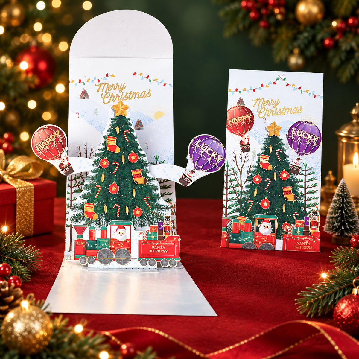 🎁3D Christmas Money Gift Card （Two types, ten-pack）