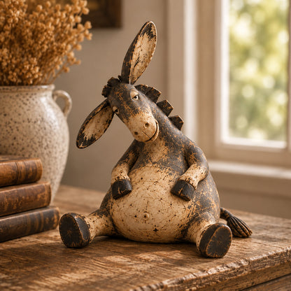 🏡🌾Whimsical Rustic Donkey Figurine