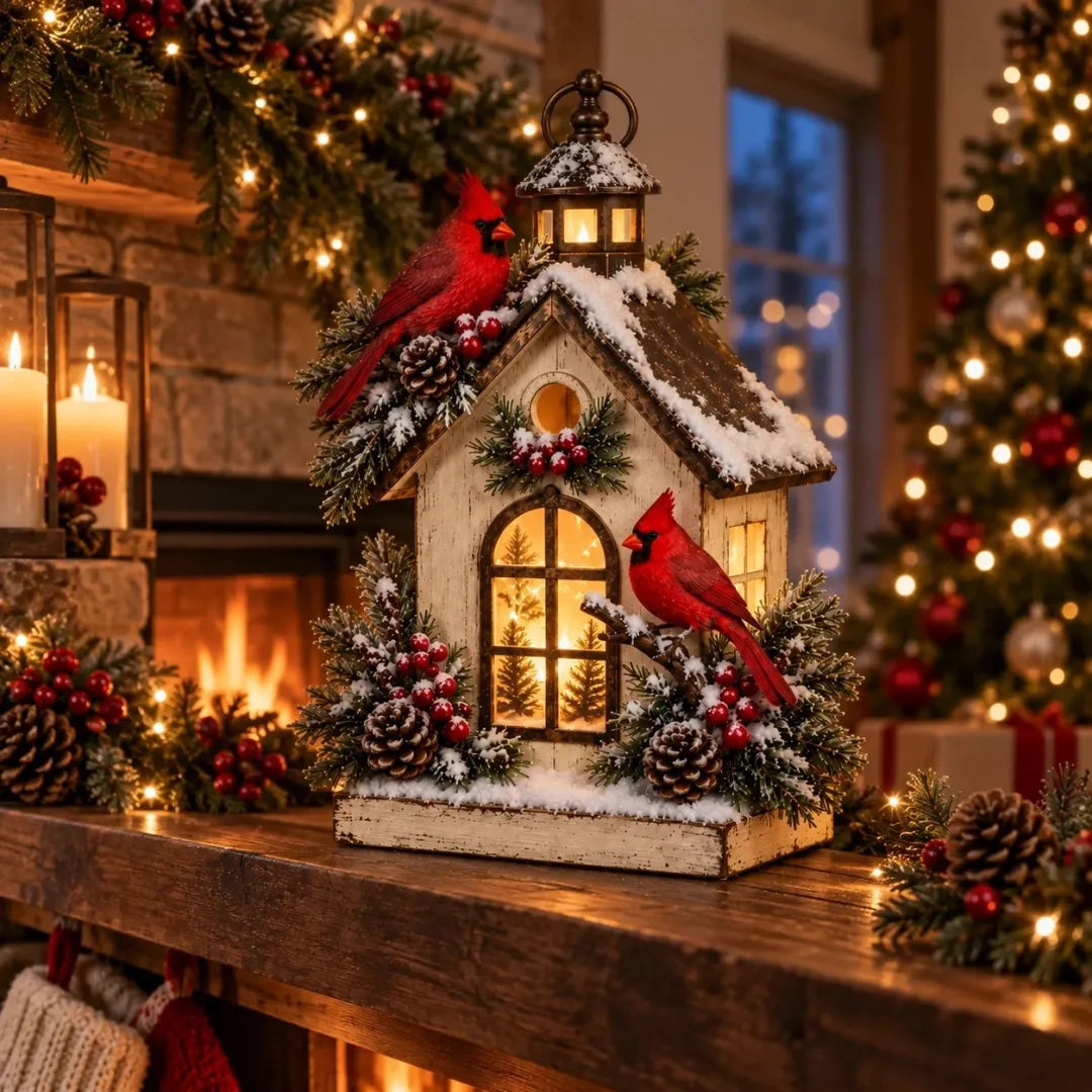 🔥 Last Day 50% OFF✨-❤️ A Little Winter Home for Cardinal Lovers✨
