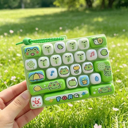 26-Key Mini Fidget Keyboard Keychain – Portable Sensory Stress Relief Toy & Cute Backpack Accessory