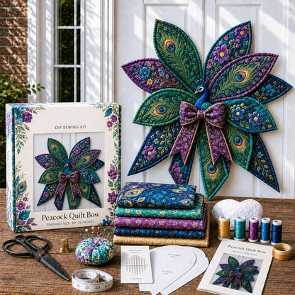 ⏳ Last Day 49% OFF – 🎀 Beginner-Friendly Oversized Quilted Bow Sewing Kit