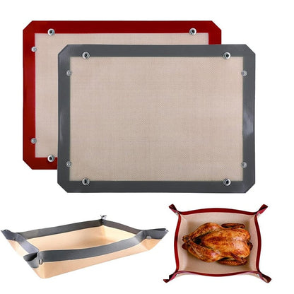 🍪Transformable Snap‑Up Silicone Baking Mat🍗♻️