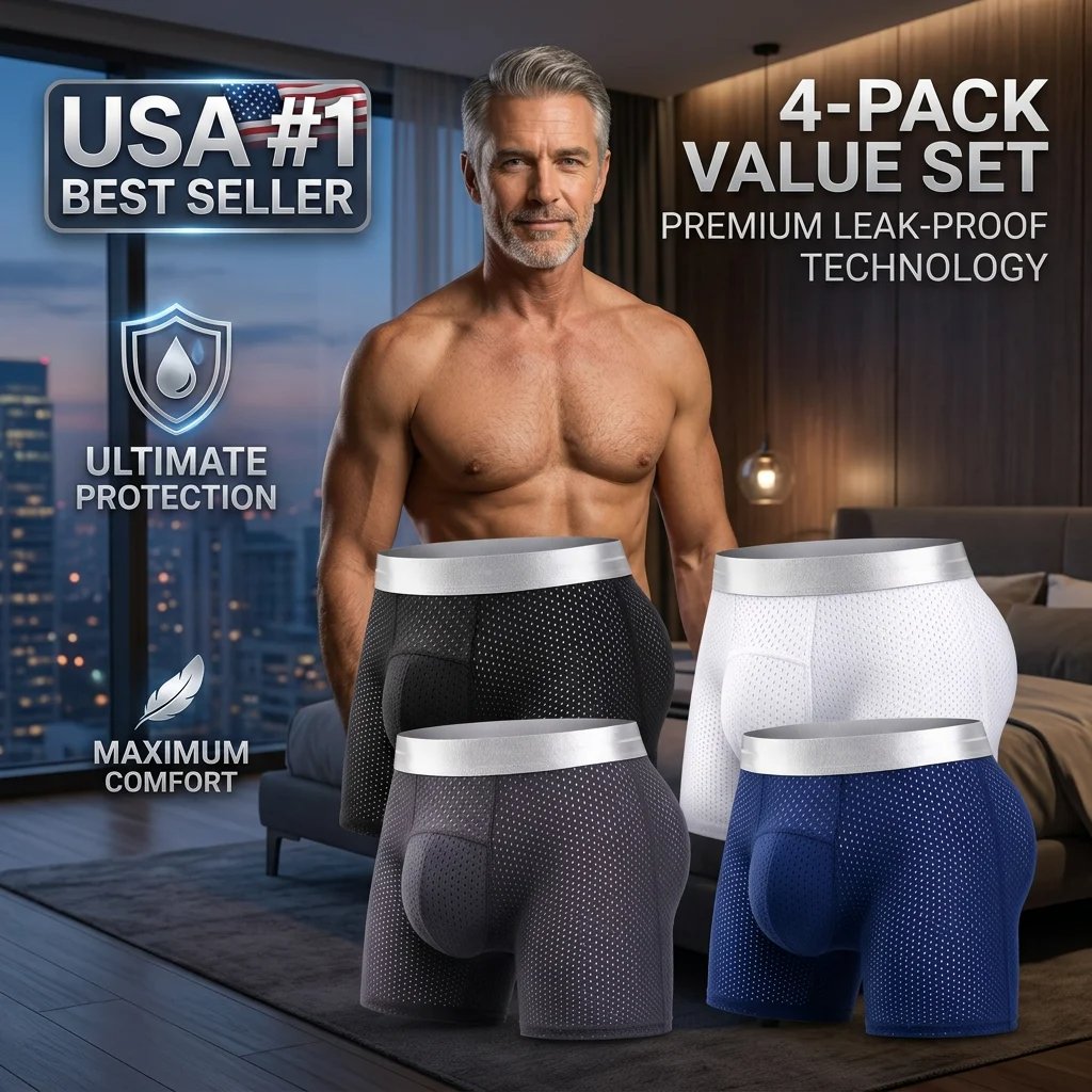 2026 HOT SALE🔥 Premium Leakproof lceSilk Mesh Men's Boxer