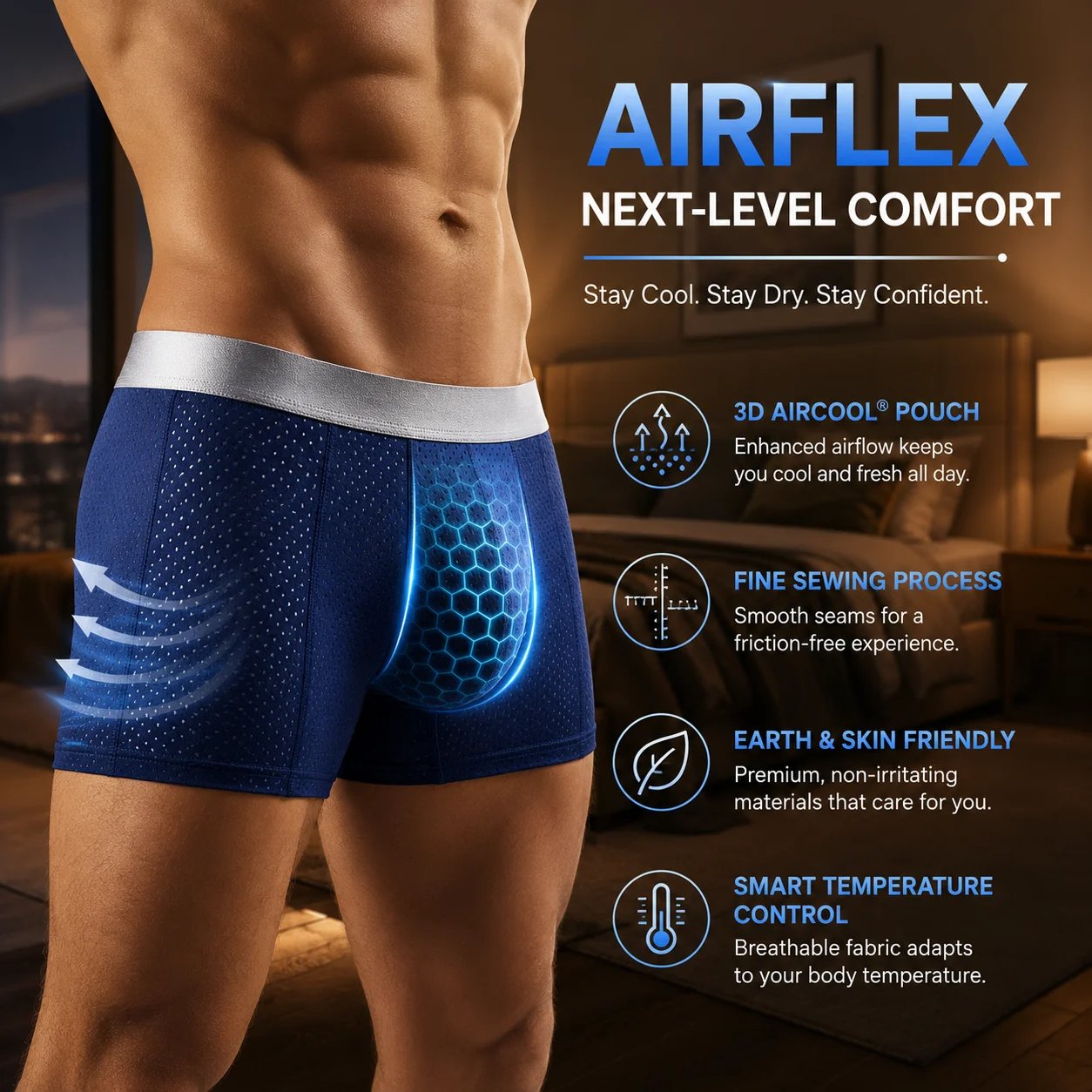 2026 HOT SALE🔥 Premium Leakproof lceSilk Mesh Men's Boxer