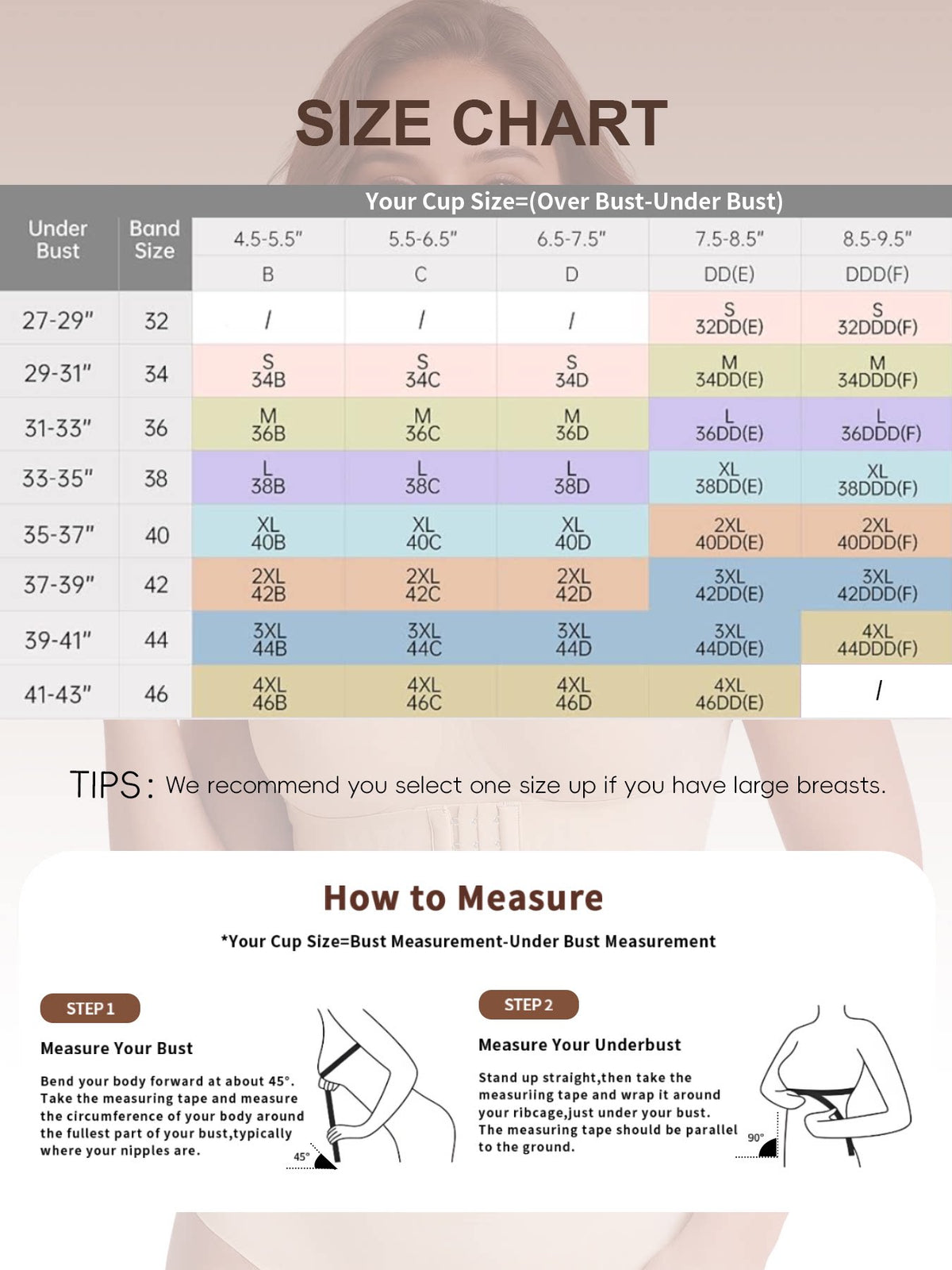 Cross Back Front Closure Wireless Posture Support Bra