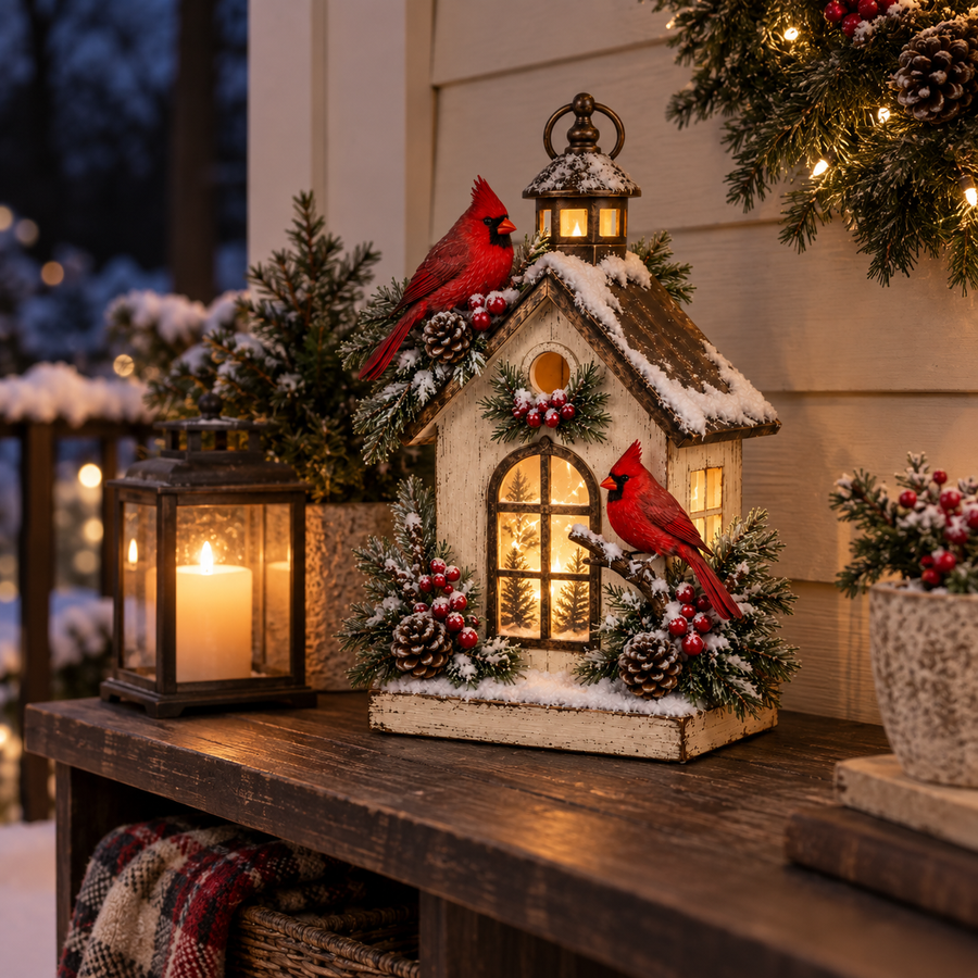 🔥 Last Day 50% OFF✨-❤️ A Little Winter Home for Cardinal Lovers✨
