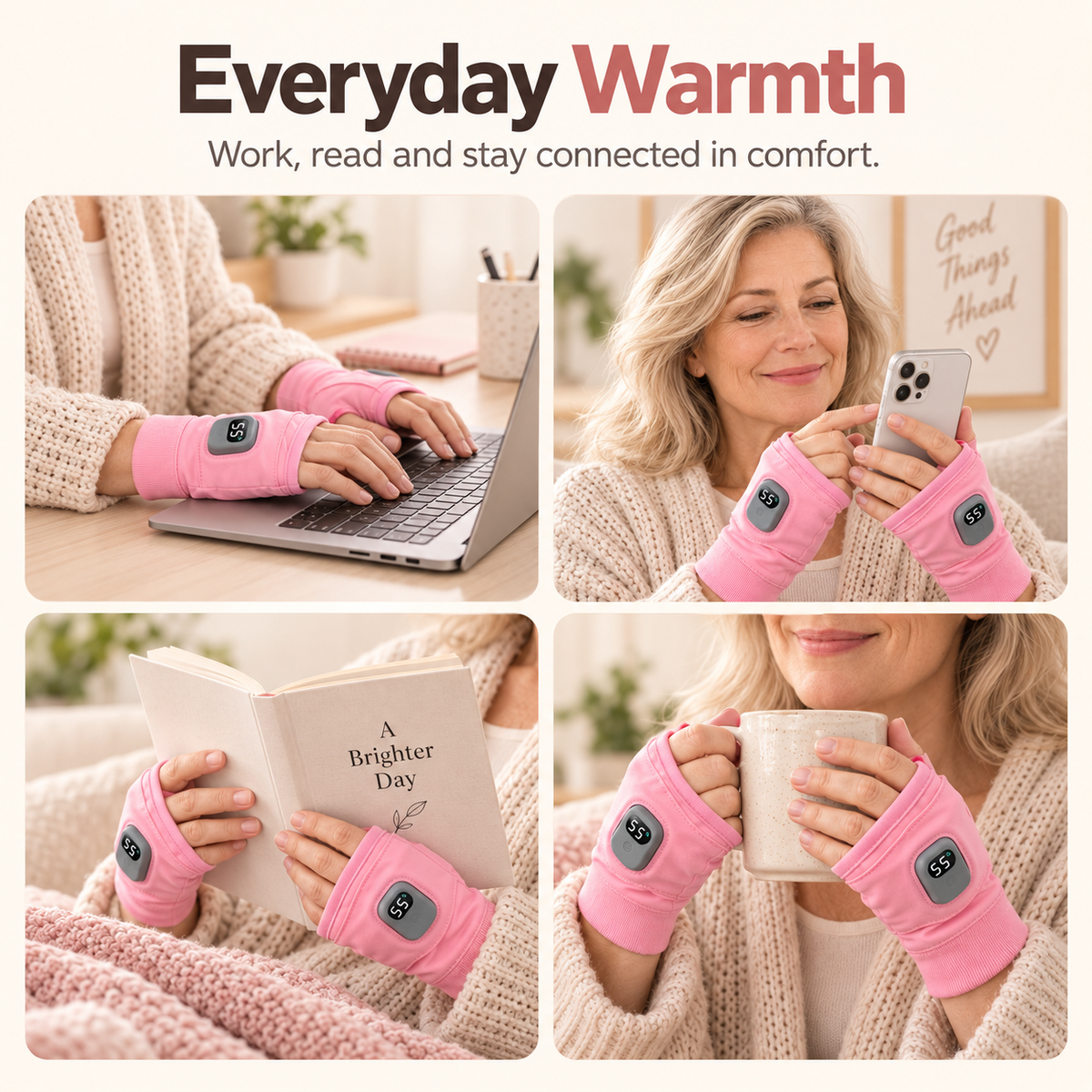 (🌲Early Christmas Sale- 49% OFF) Rechargeable Heated Fingerless Gloves