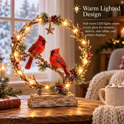 🔥 Last Day 50% OFF✨-Lighted Cardinal Tabletop Decor