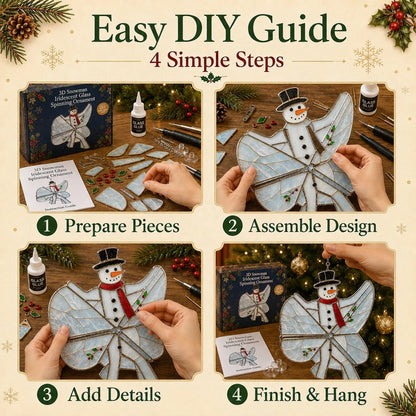 🎄Beginner-Friendly 3D Christmas Iridescent Suncatcher DIY Kit 💕