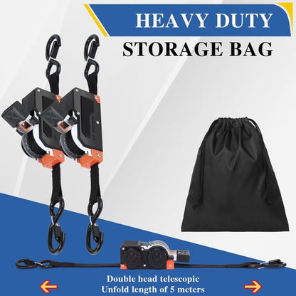 🔧 Dual-End Retractable Ratchet Straps 🛻