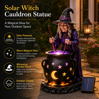 🎃Halloween Witch Glowing Cauldron Solar Light