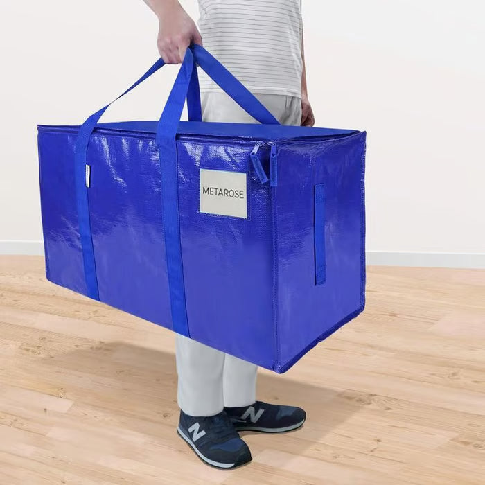 Extra large blue foldable moving bag