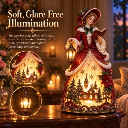 🎄 Victorian Christmas Caroler Lady Lamp™ – Lighted Holiday Tabletop Decor✨
