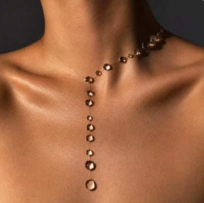Purity Drop Necklace delicate transparent water drop design