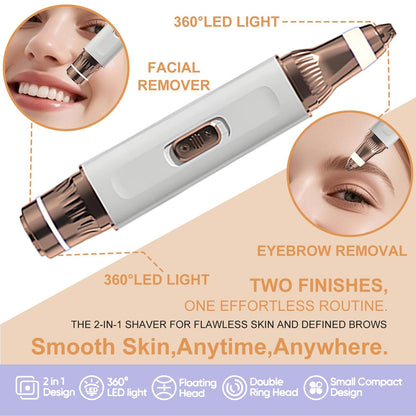 2-in-1 Electric Eyebrow Trimmer Cordless Rechargeable