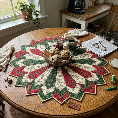 🎄✨Holiday Star Table Topper Quilting Template Set