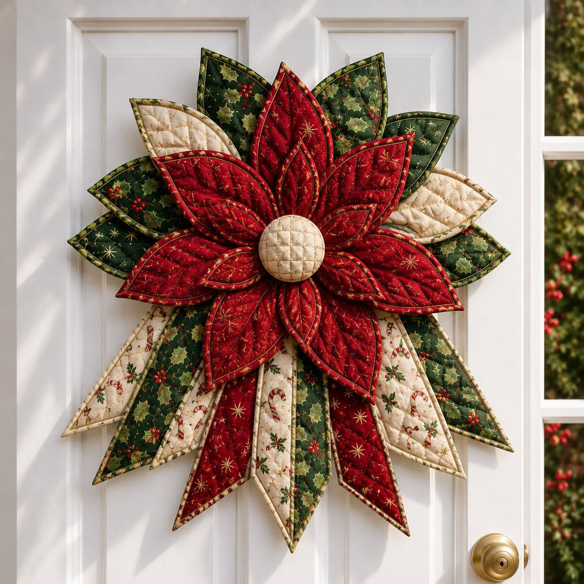 🎄 50% OFF Holiday Special – DIY Quilted Christmas Door Hanging Sewing Kit ✨
