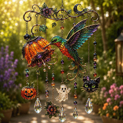 💥LAST DAY SALE 💥🔥 Halloween Glass Suncatcher Wind Chime